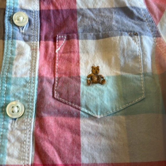 GAP - Blue and Pink Button Down Bodysuit - Picture 2 of 3
